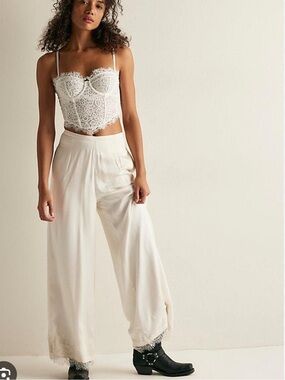 Free People Moonlit Meadow Eyelash Lace Corset Bustier Top